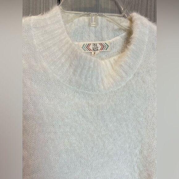 Pink Rose Ivory Open Shoulder Sweater - Picture 5 of 8